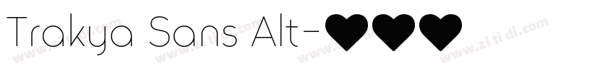 Trakya Sans Alt字体转换